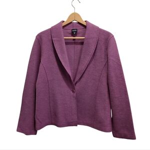Eileen Fisher Raspberry Purple Pink Wool Blend Blazer Women's Size Medium